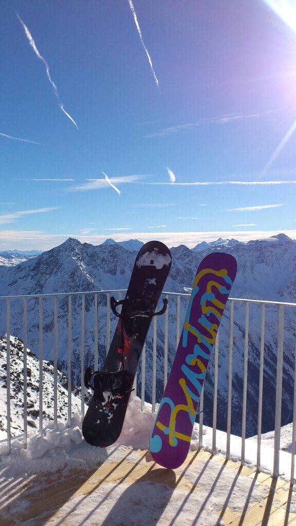 snowboards, snowboard, snow, nature, alps, athletic, sports, leisure time, recreational sports, high mountains, mountains, snowboarding, sölden, tyrol, winter sports, winter